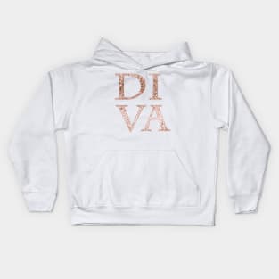 Sparkling rose gold Diva Kids Hoodie